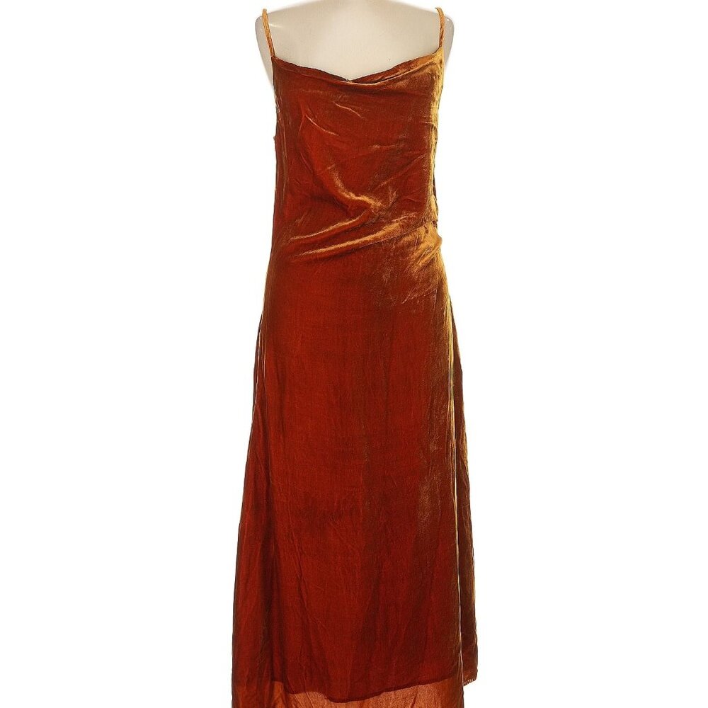 Chic Rust orange velvet Dress